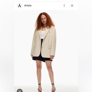 Aritzia Babaton Vogue Blazer, size 3, NWOT, matte pearl